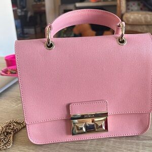 Furla Pink Leather Crossbody Bag